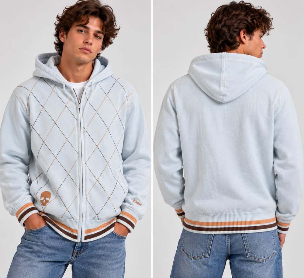 Marc Ecko Cut And Sew Size L Full Zip Hoodie
